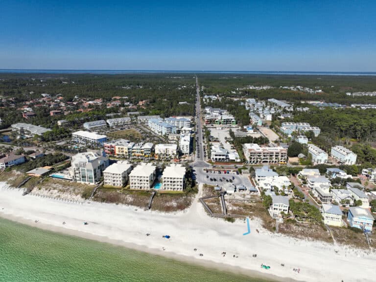 Aerial view of Scenic 30A in Santa Rosa Beach Florida
