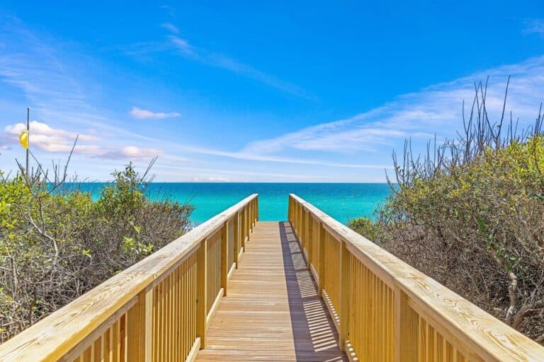Short-term rental homes along Scenic Highway 30A in Santa Rosa Beach Florida
